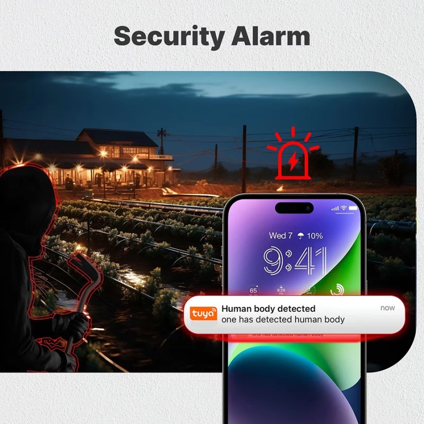 Immax NEO 07820L - Pametna zunanja solarna kamera s senzorjem, 6000 mAh baterijo, IP65, Tuya