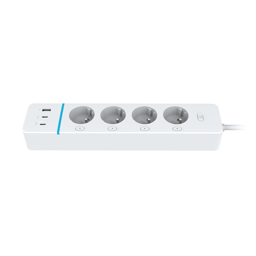 Immax NEO 07821L - Pametni razdelilec NEO LITE 4x AC + 1x USB + 2x USB‑C Tuya Wi‑Fi