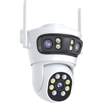 Immax NEO 07823L - Pametna zunanja kamera s senzorji 2MP+2MP+2MP, 5V, Tuya Wi-Fi