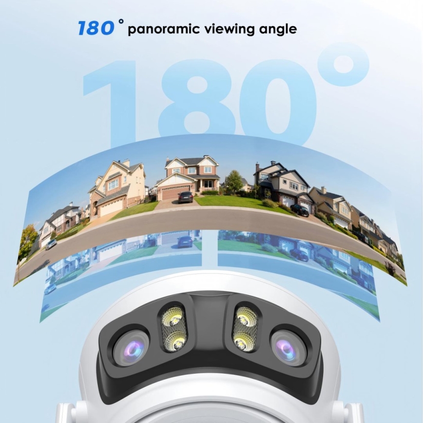 Immax NEO 07823L - Pametna zunanja kamera s senzorji 2MP+2MP+2MP, 5V, Tuya Wi-Fi