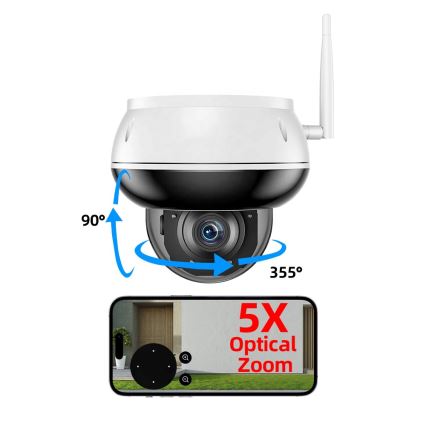 Immax NEO 07825L - Pametna zunanja kamera s senzorjem DOME 5MP 230V IP66 TUYA Wi-Fi