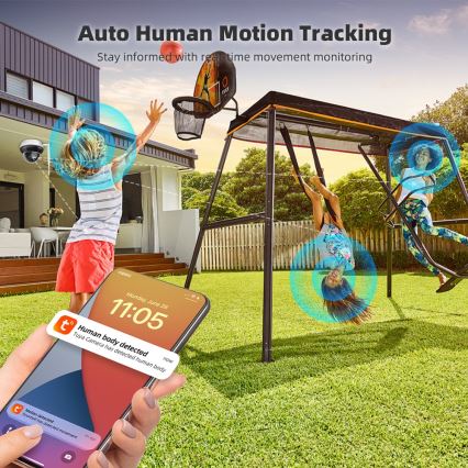 Immax NEO 07825L - Pametna zunanja kamera s senzorjem DOME 5MP 230V IP66 TUYA Wi-Fi