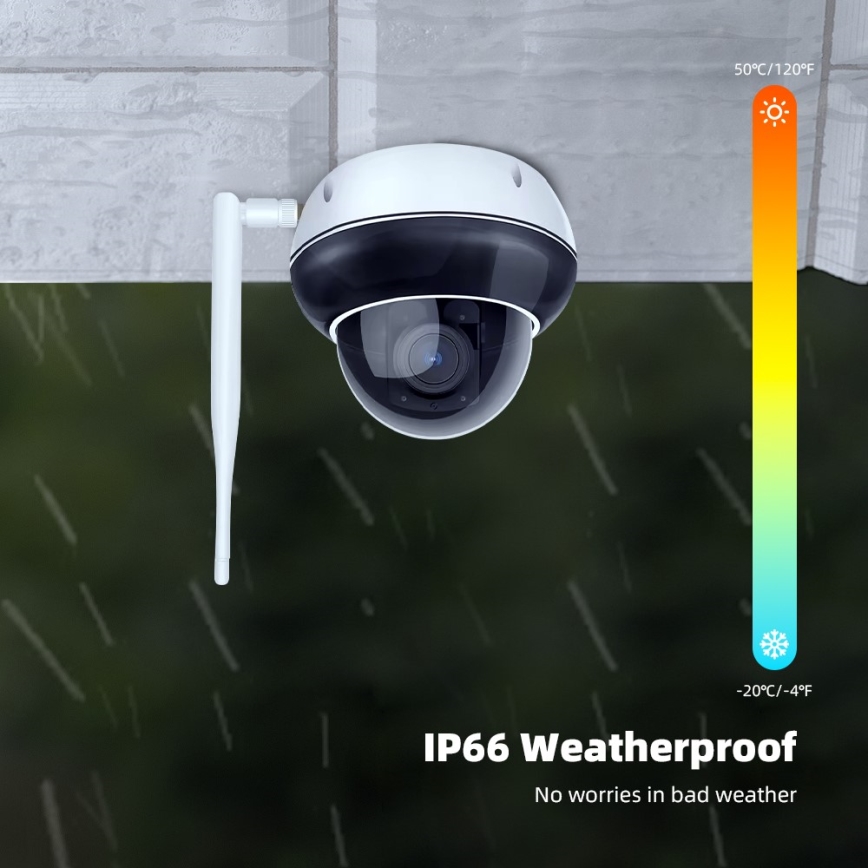 Immax NEO 07825L - Pametna zunanja kamera s senzorjem DOME 5MP 230V IP66 TUYA Wi-Fi