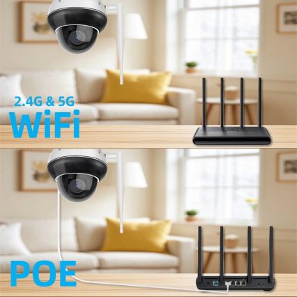 Immax NEO 07825L - Pametna zunanja kamera s senzorjem DOME 5MP 230V IP66 TUYA Wi-Fi