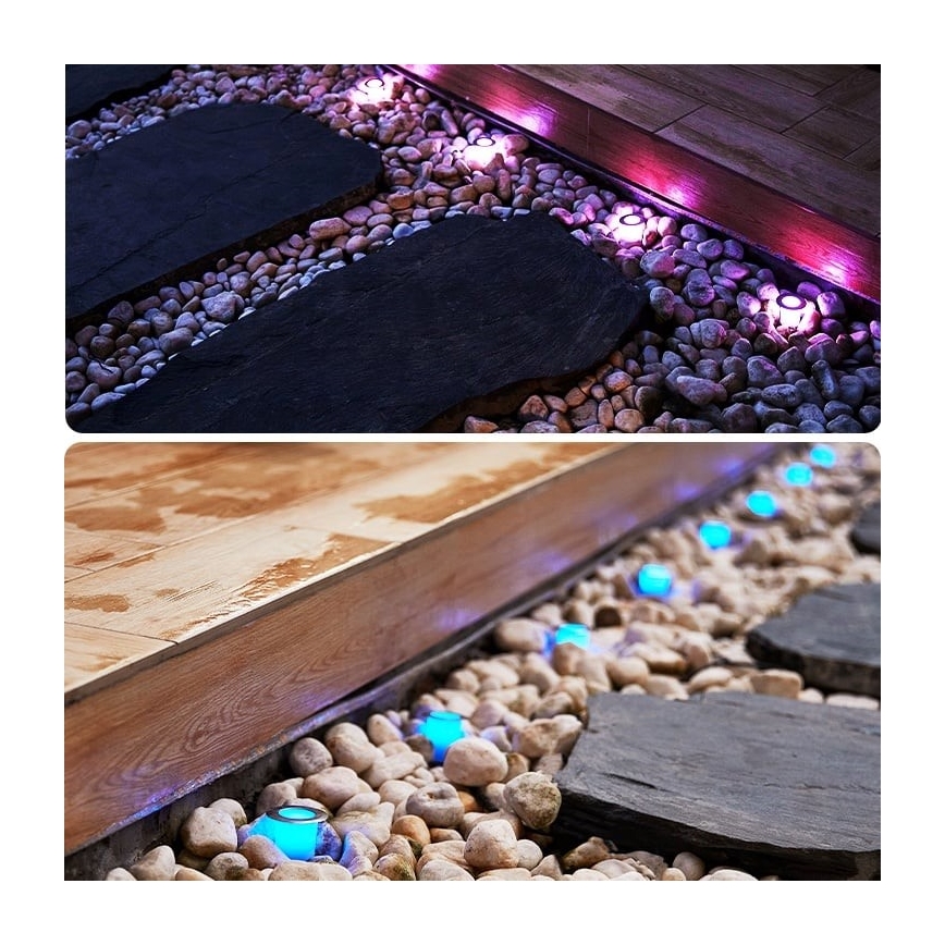 Immax NEO 07905L - LED RGB Zatemnitvena solarna svetilka ESTRELAS 8xLED/0,25W/5V IP65 Tuya 2200 mAh