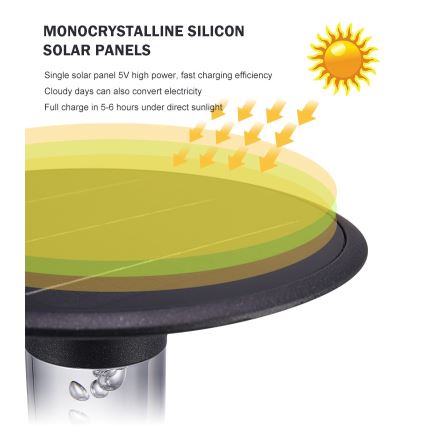 Immax NEO 07908L - LED RGB+CW/W Zatemnjiva solarna svetilka LED/2W/5V IP54 Tuya 4000 mAh