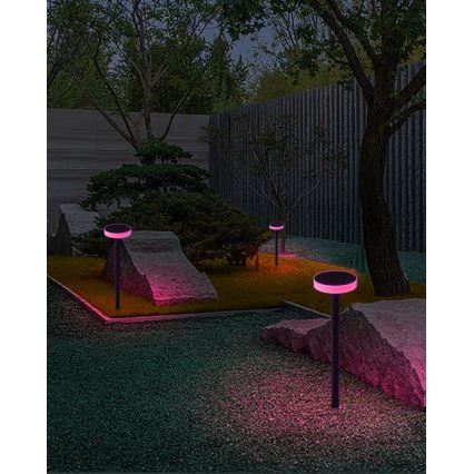 Immax NEO 07910L - LED RGB nastavljiva solarna svetilka s senzorjem NEO LITE LED/1W/5V okrogla IP54 Tuya 1300 mAh