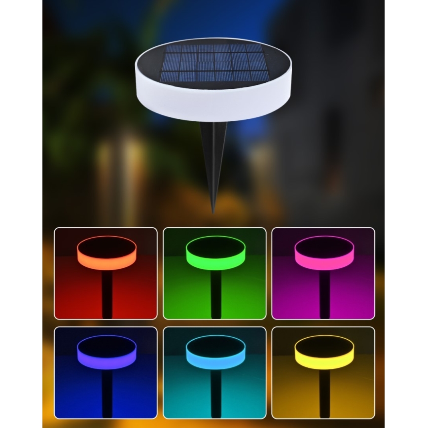 Immax NEO 07910L - LED RGB Zatemnitvena solarna svetilka s senzorjem NEO LITE LED/1W/5V okrogla IP54 Tuya 1300 mAh
