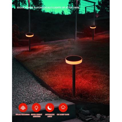 Immax NEO 07910L - LED RGB Zatemnitvena solarna svetilka s senzorjem NEO LITE LED/1W/5V okrogla IP54 Tuya