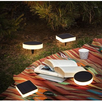 Immax NEO 07910L - LED RGB Zatemnitvena solarna svetilka s senzorjem NEO LITE LED/1W/5V okrogla IP54 Tuya 1300 mAh