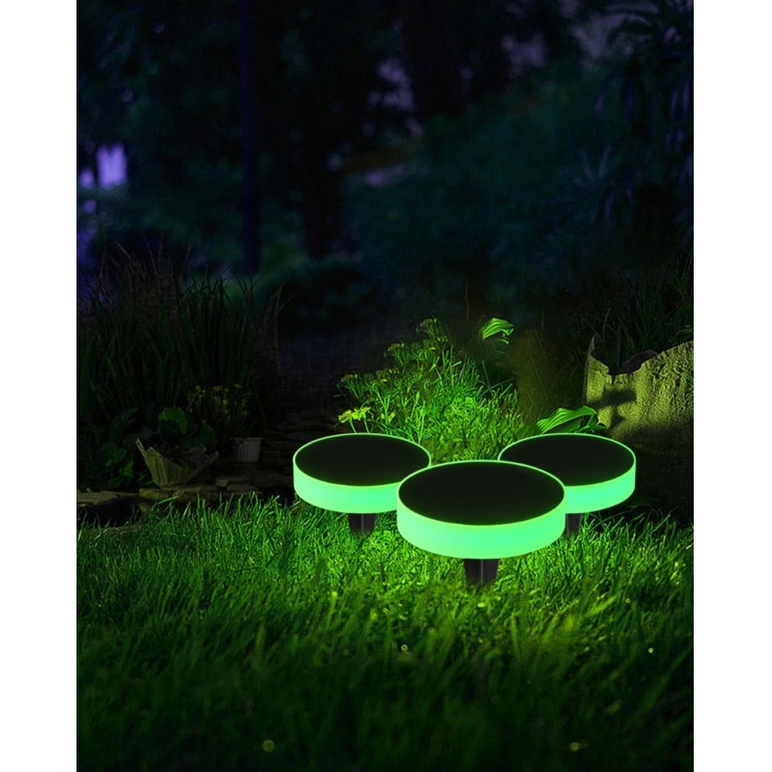 Immax NEO 07910L - LED RGB Zatemnitvena solarna svetilka s senzorjem NEO LITE LED/1W/5V okrogla IP54 Tuya 1300 mAh