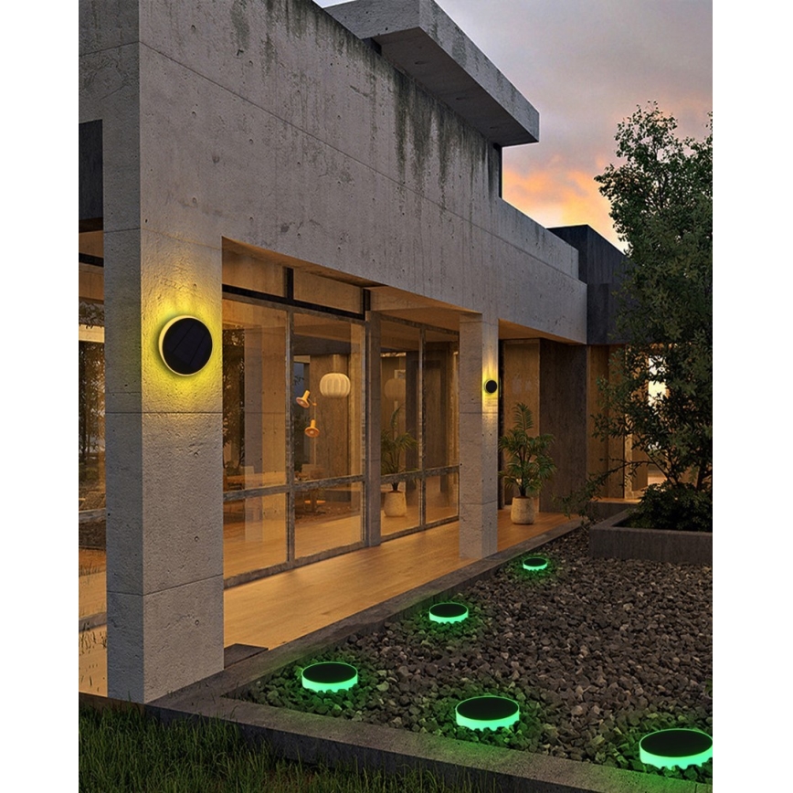 Immax NEO 07910L - LED RGB Zatemnitvena solarna svetilka s senzorjem NEO LITE LED/1W/5V okrogla IP54 Tuya 1300 mAh
