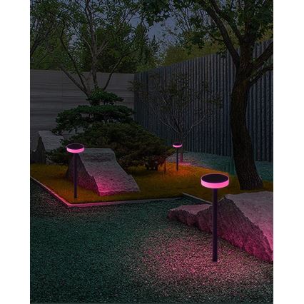 Immax NEO 07910L - LED RGB Zatemnitvena solarna svetilka s senzorjem NEO LITE LED/1W/5V okrogla IP54 Tuya