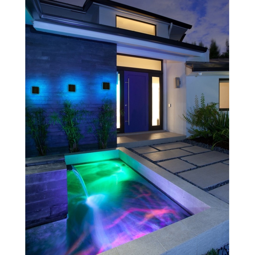 Immax NEO 07911L - LED RGB Zatemnitvena solarna svetilka s senzorjem NEO LITE LED/1W/5V kvadraten IP54 Tuya 1300 mAh