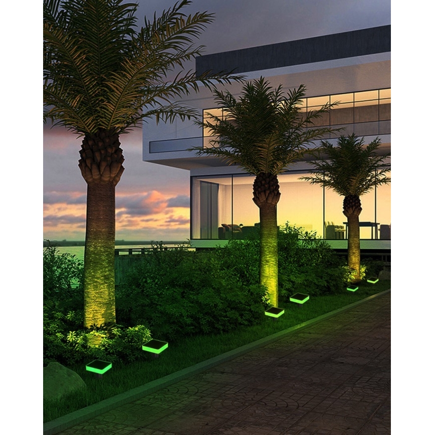 Immax NEO 07911L - LED RGB Zatemnitvena solarna svetilka s senzorjem NEO LITE LED/1W/5V kvadraten IP54 Tuya 1300 mAh