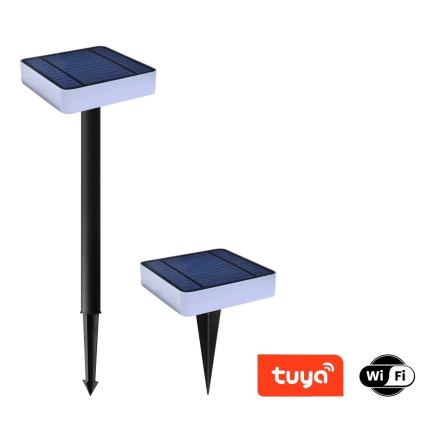 Immax NEO 07911L - LED RGB Zatemnitvena solarna svetilka s senzorjem NEO LITE LED/1W/5V kvadraten IP54 Tuya 1300 mAh
