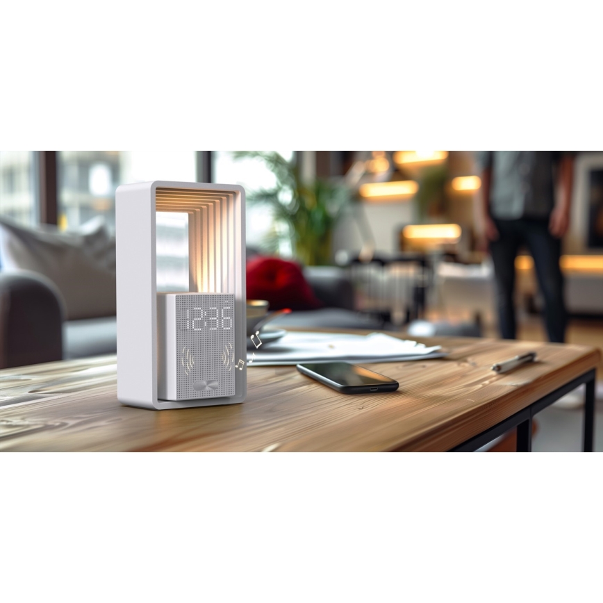 Immax NEO 09113L - LED namizna svetilka s budilko in polnjenjem CALM LED/3,5W/5V