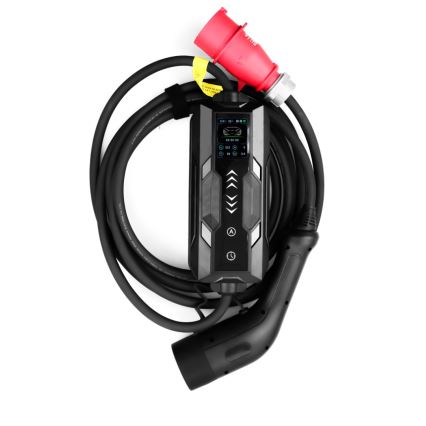 Immax - Prenosna polnilna postaja za električna vozila (EV), AC tipa 2, 16A/380V 11kW + vtič 230V 5m Wi-Fi Tuya