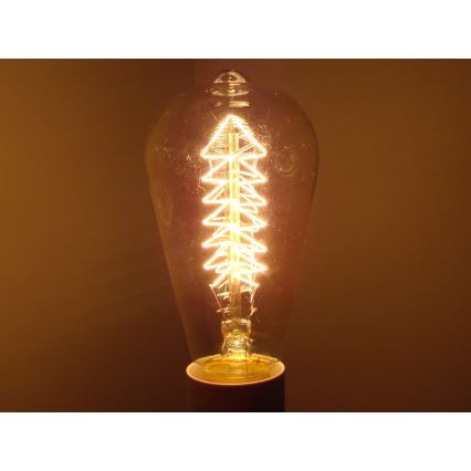 Industrijska dekorativna zatemnitvena žarnica SELEBY ST64 E27/40W/230V 2200K