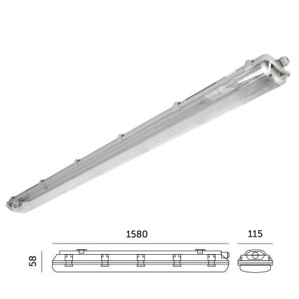 Industrijska fluorescentna svetilka 2xG13/22W/230V IP65
