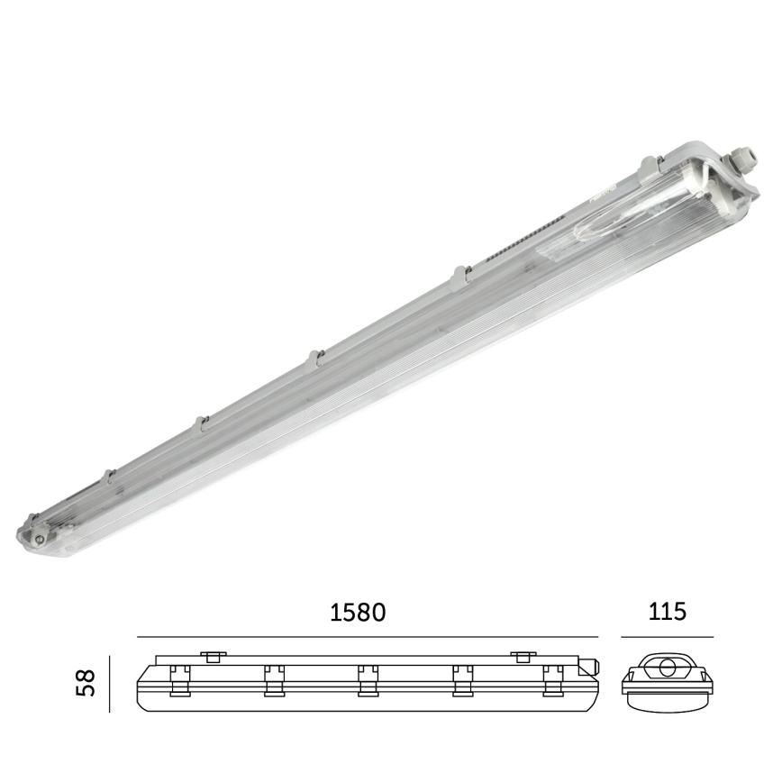 Industrijska fluorescentna svetilka 2xG13/22W/230V IP65