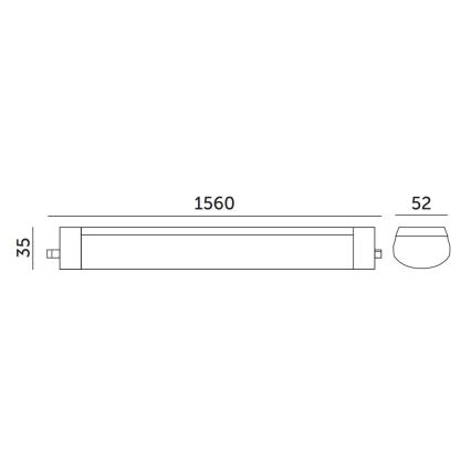 Industrijska fluorescentna svetilka LED/48W/230V IP65 4000K 156 cm