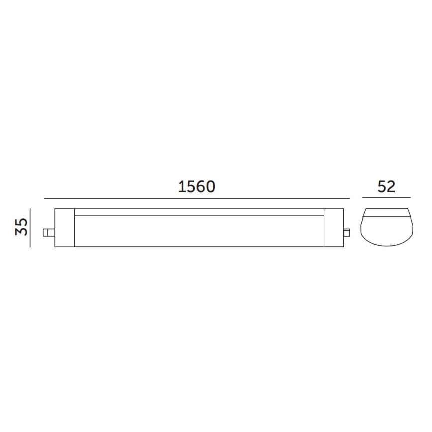 Industrijska fluorescentna svetilka LED/48W/230V IP65 4000K 156 cm