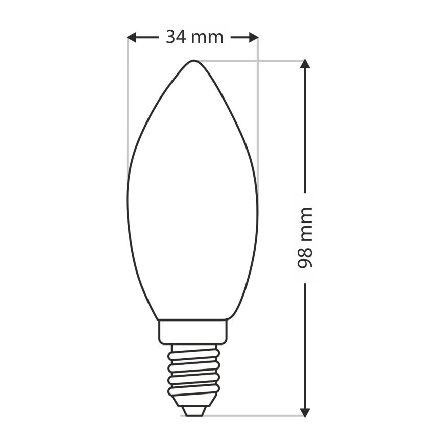 Industrijska žarnica C35 E14/40W/230V 2700K