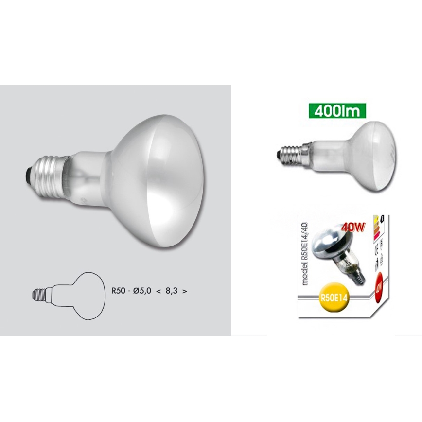 Industrijska žarnica E14/40W/230V 2700K - Ecolite