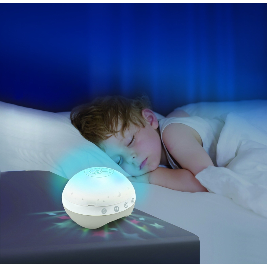 Infantino - Vrtiljak nad posteljico z melodijo 3v1 3xAAA rjava