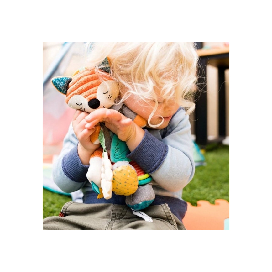 Infantino - Plišasta igrača z grizali 30 cm male lisica