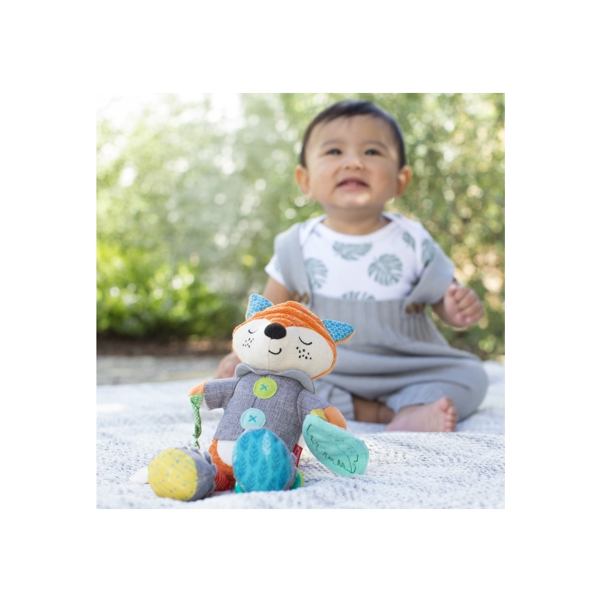 Infantino - Plišasta igrača z grizali 30 cm male lisica
