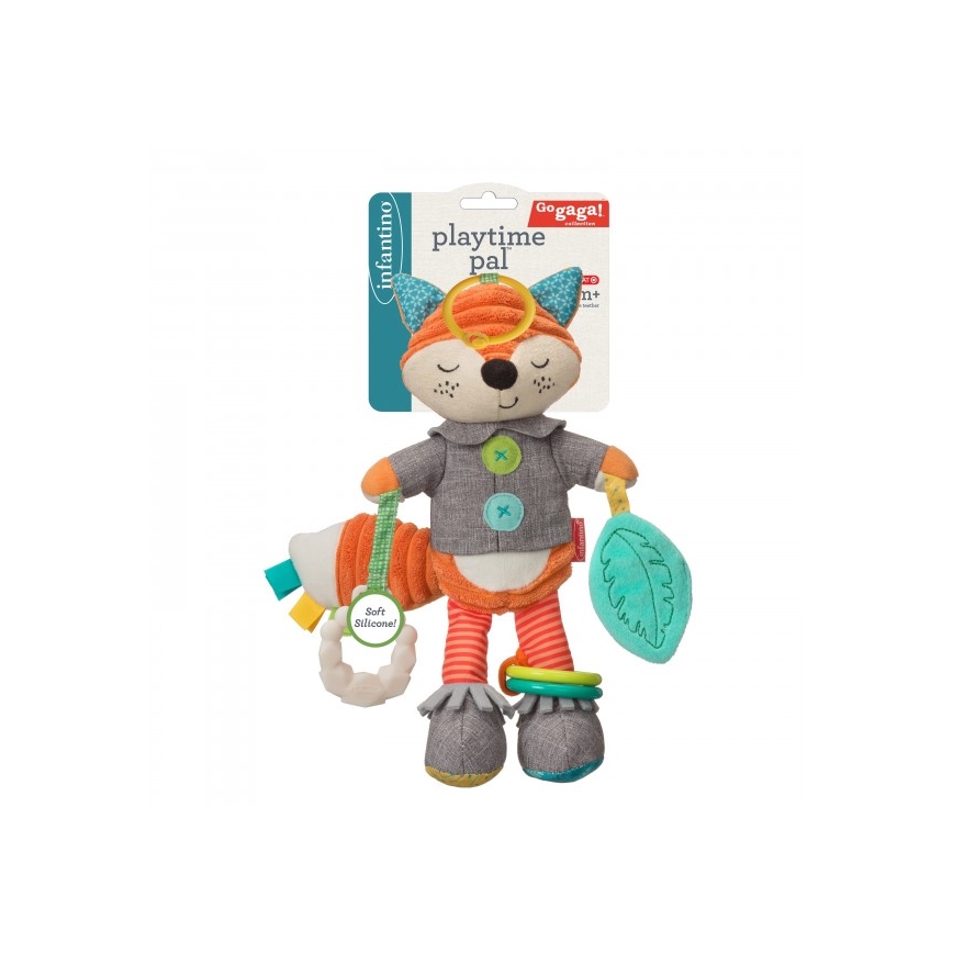Infantino - Plišasta igrača z grizali 30 cm male lisica