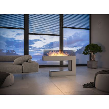 InFire - BIO kamin 110x85,5 cm 3kW bela