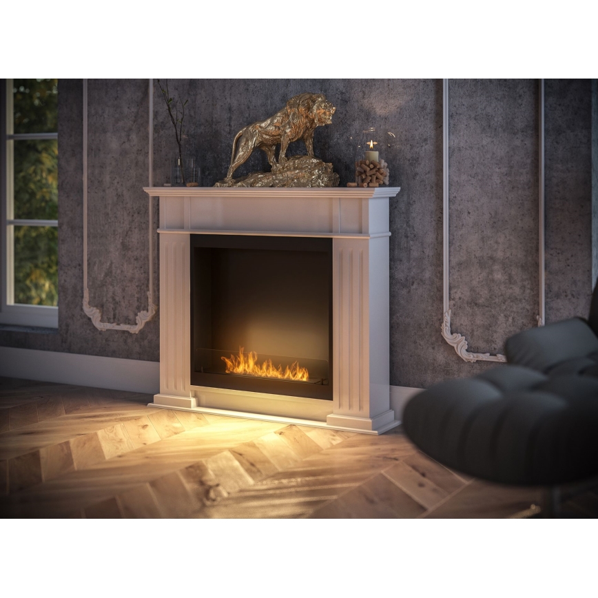 InFire - BIO Kamin 115x100 cm 3kW bela