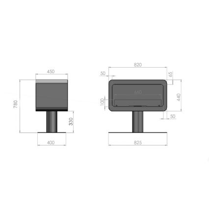 InFire - BIO kamin 82,5x78 cm 3kW bela