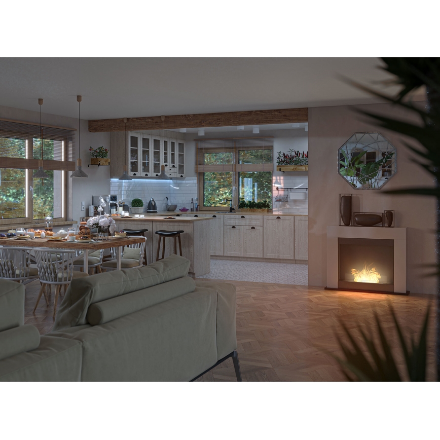 InFire - BIO kamin 87,5x110 cm 3kW bela