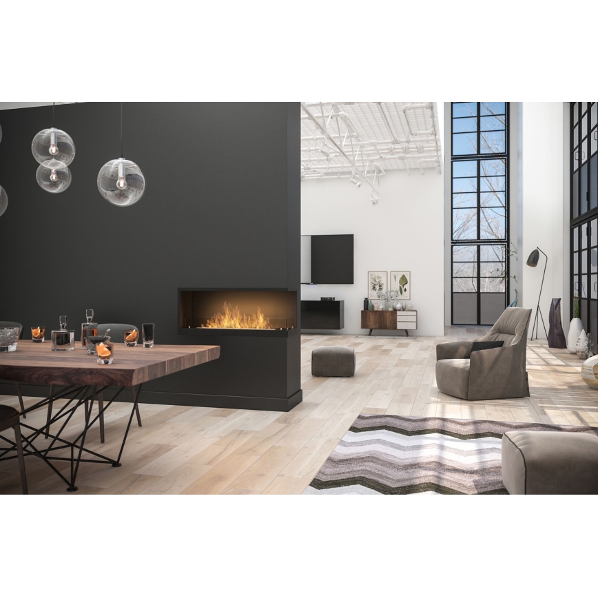 InFire - Kotni BIO kamin 110x45 cm 3kW črna