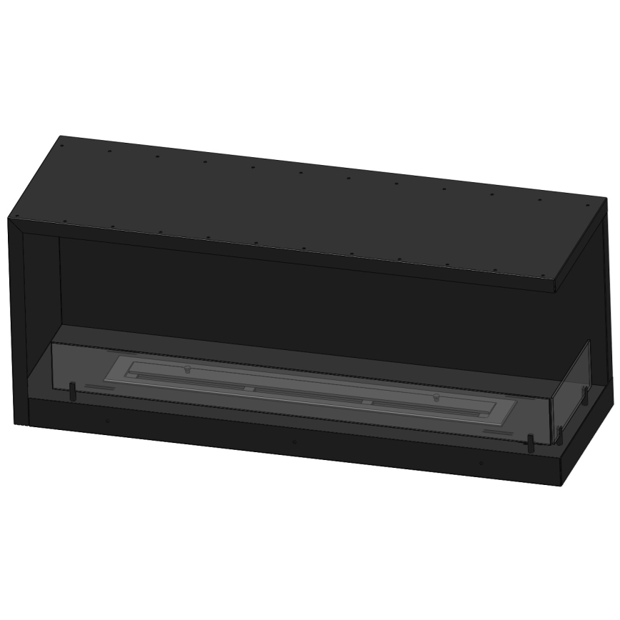 InFire - Kotni BIO kamin 110x45 cm 3kW črna