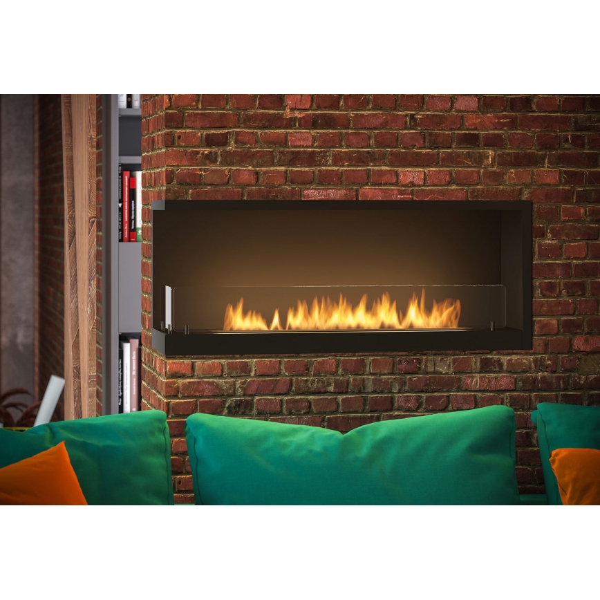 InFire - Kotni BIO kamin 110x45 cm 3kW črna