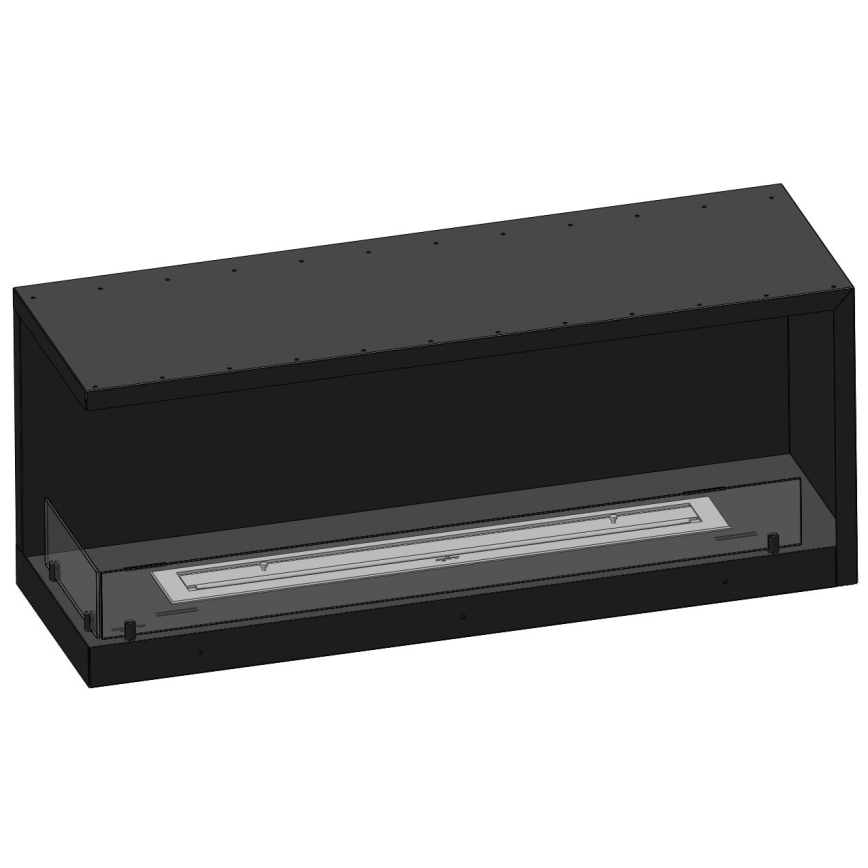 InFire - Kotni BIO kamin 110x45 cm 3kW črna