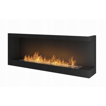 InFire - Kotni BIO kamin 45x120 cm 3kW črna