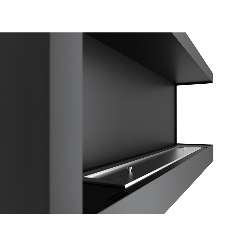 InFire - Kotni BIO kamin 45x120 cm 3kW črna