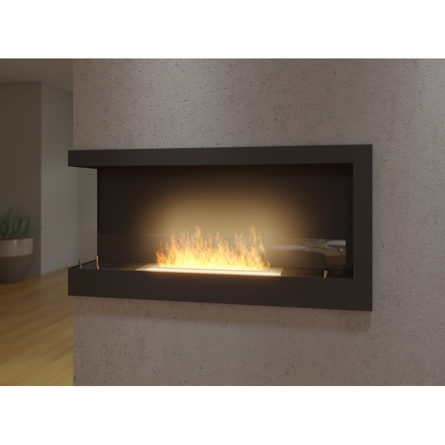 InFire - Kotni BIO kamin 45x90 cm 3kW črna