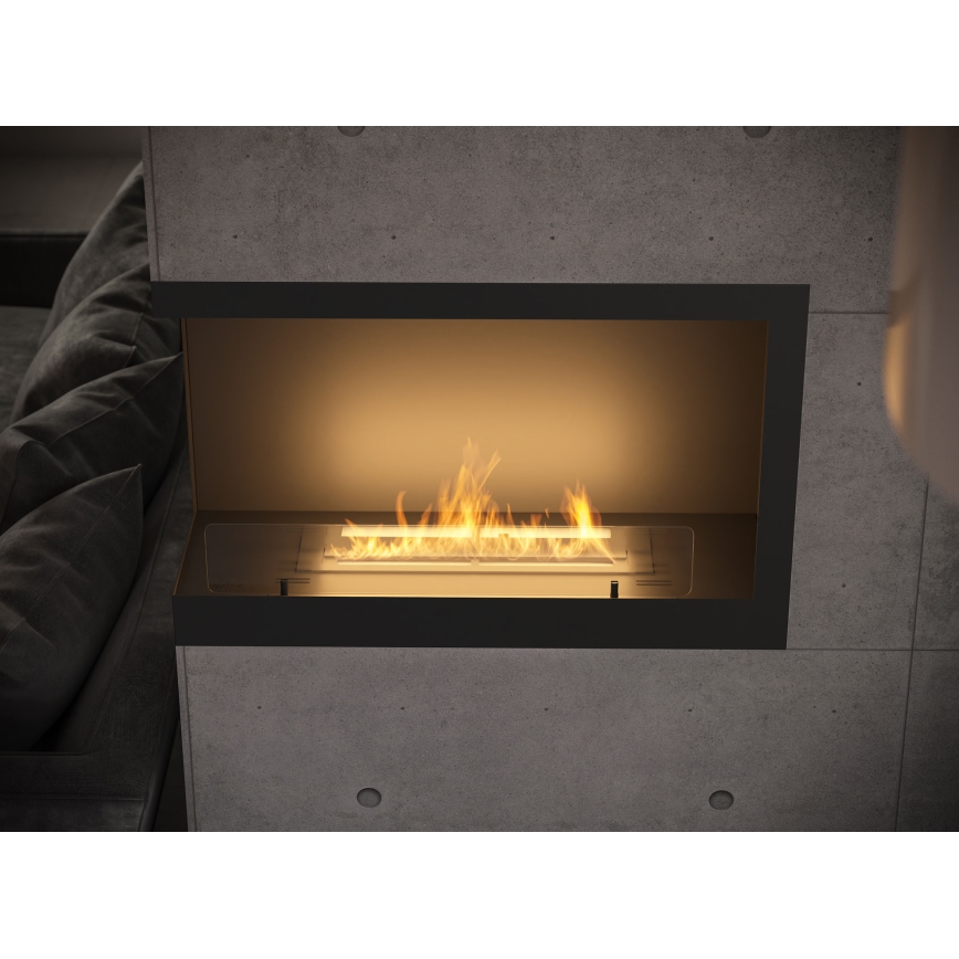 InFire - Kotni BIO kamin 84x54 cm 3kW črna
