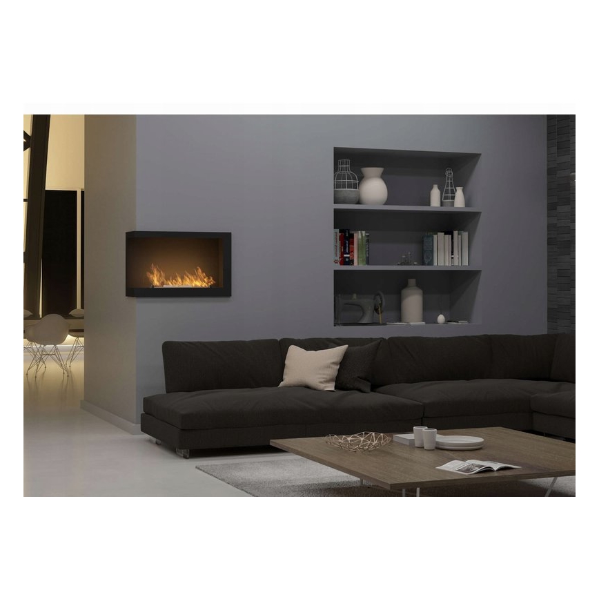 InFire - Kotni BIO kamin 84x54 cm 3kW črna