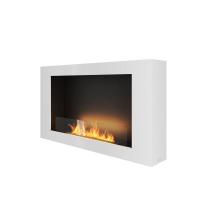 InFire - Stenski BIO kamin 100x56 cm 3kW bela