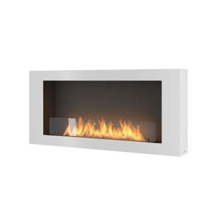 InFire - Stenski BIO kamin 120x56 cm 3kW bela