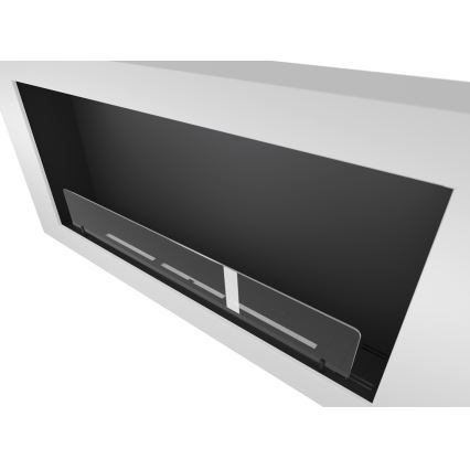 InFire - Stenski BIO kamin 120x56 cm 3kW bela