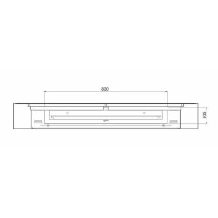 InFire - Stenski BIO kamin 120x56 cm 3kW bela